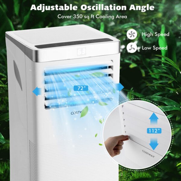 10000BTU_3-in-1_Portable_Air_Conditioner_with_Remote_Control_White-10 10000 BTU(Ashrae) 3-in-1 Portable Air Conditioner with Remote Control