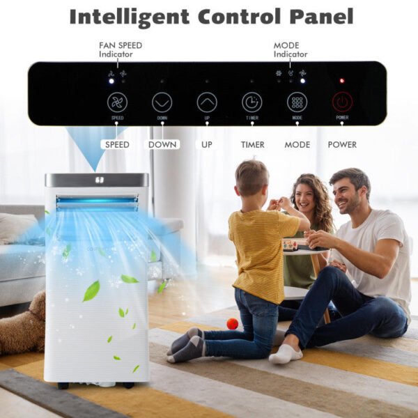 10000BTU_3-in-1_Portable_Air_Conditioner_with_Remote_Control_White-5 10000 BTU(Ashrae) 3-in-1 Portable Air Conditioner with Remote Control