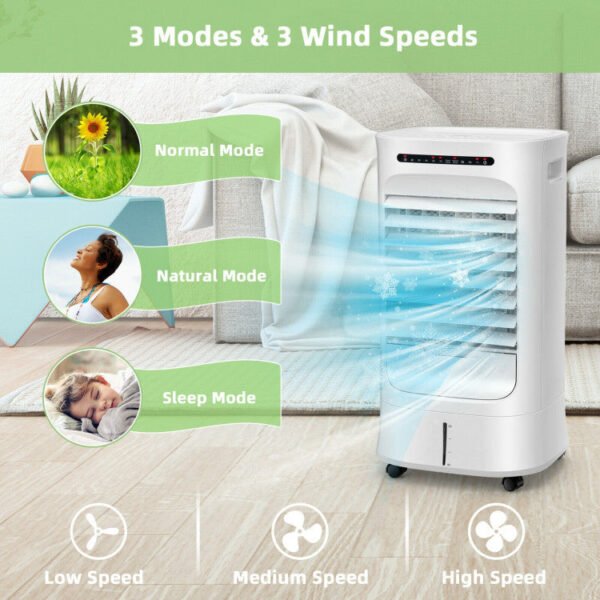 4-in-1 Portable Air Conditioner & Evaporative Air Cooler with Timer and 3 Modes