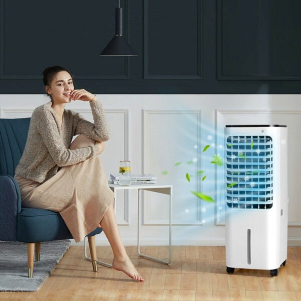 4-in-1 Portable Air Conditioner & Evaporative Air Cooler with 12L Water Tank and 4 Ice Boxes