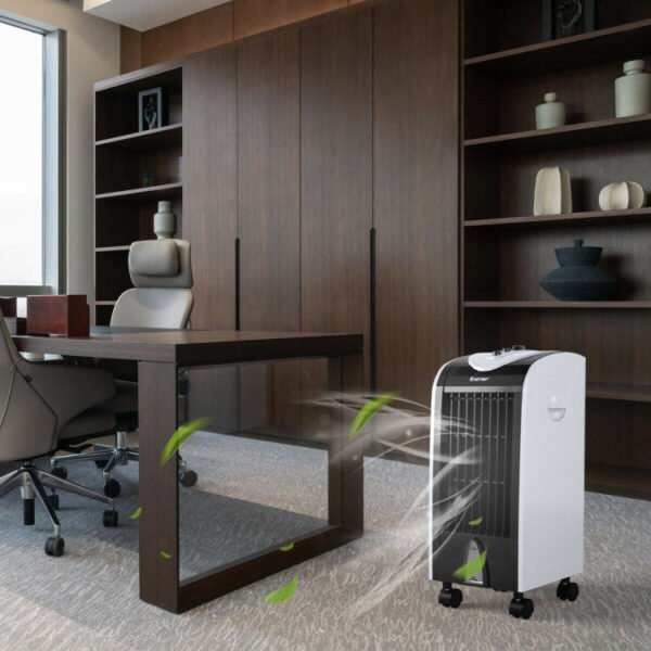 10_193_18 3-in-1 Portable Air Conditioner & Evaporative Air Cooler with Filter Knob for Indoor