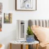 10_411_39 14 Inch Mini Oscillating Tower Fan Electric Desk Fan with 3 Speed and Timer