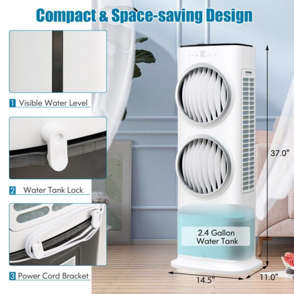 10_489_27 3-in-1 Evaporative Air Cooler with 9H Timer Remote