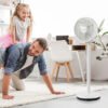 12_299_84 9 Inch Portable Oscillating Pedestal Floor Fan with Adjustable Heights and Speeds