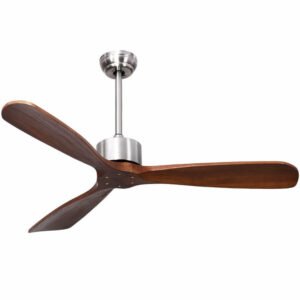 1_277_92 52 Inch Modern Brushed Nickel Finish Ceiling Fan with Remote Control