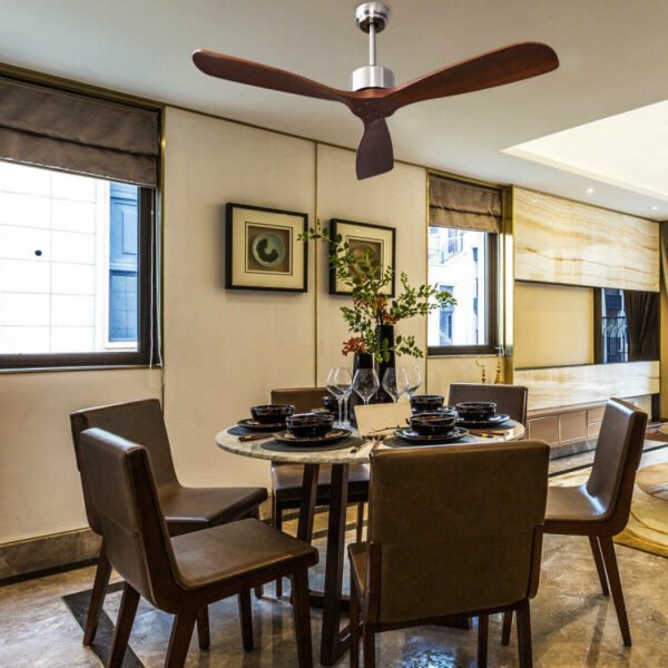 2_262_169 52 Inch Modern Brushed Nickel Finish Ceiling Fan with Remote Control