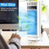 2_589_50 14 Inch Mini Oscillating Tower Fan Electric Desk Fan with 3 Speed and Timer