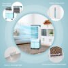 4-in-1 Portable Air Conditioner & Evaporative Air Cooler with 12L Water Tank and 4 Ice Boxes