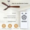 5_242_133 52 Inch Modern Brushed Nickel Finish Ceiling Fan with Remote Control
