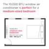 614gF7mSVOL 10,000 BTU Smart Window Air Conditioner with Wi-Fi, Cools Up to 450 Sq. Ft., Remote Control, Quiet Operation