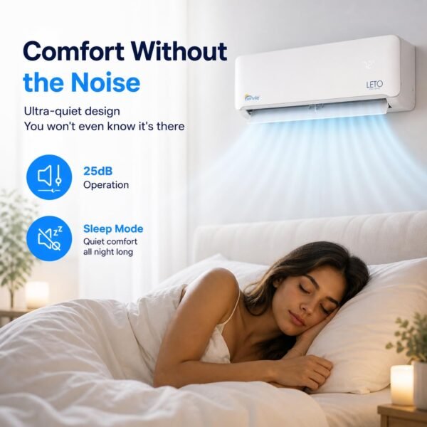 61FNfay6aNL LETO Mini Split Air Conditioner, Heat Pump, White, 24000 BTU