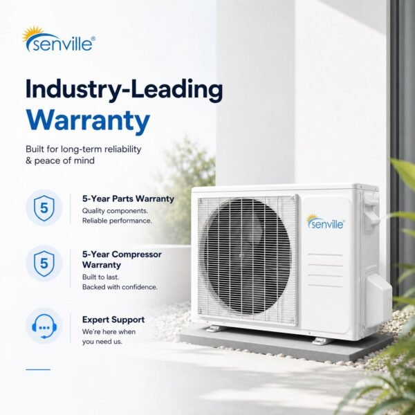 61bWQ6KyPML LETO Mini Split Air Conditioner, Heat Pump, White, 24000 BTU