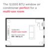 61vKwqphIvL 12,000 BTU Window Air Conditioner with Remote Control, Cools Up to 550 Sq. Ft., Quiet Operation, Eco Mode