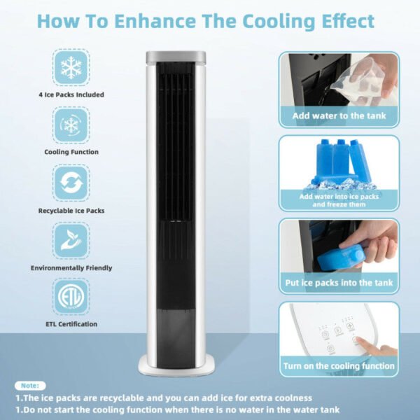 6_633_32 3-In-1 Portable Evaporative Air Cooler with Timer