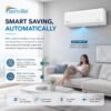 71-1n_M0lCL AURA Mini Split Air Conditioner, Heat Pump, White, 24000 BTU