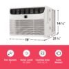 7117F6z7rBL 12,000 BTU Window Air Conditioner with Remote Control, Cools Up to 550 Sq. Ft., Quiet Operation, Eco Mode