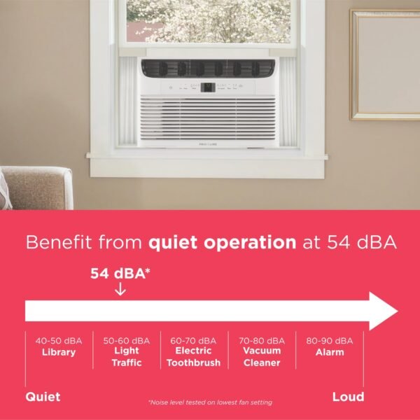 713YbD3lt3L 8,000 BTU Window Air Conditioner with Remote Control, Cools Up to 350 Sq. Ft., Quiet Operation, Eco Mode