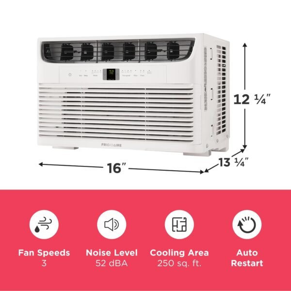 714ohmI-DgL 6,000 BTU Window Air Conditioner with Remote Control, Cools Up to 250 Sq. Ft., Quiet Operation, Eco Mode