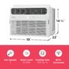 71EnxiwMAUL 10,000 BTU Smart Window Air Conditioner with Wi-Fi, Cools Up to 450 Sq. Ft., Remote Control, Quiet Operation