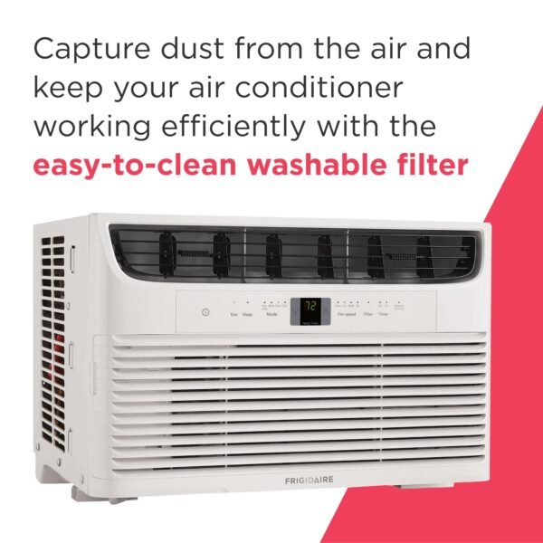 71JOzA60knL 6,000 BTU Window Air Conditioner with Remote Control, Cools Up to 250 Sq. Ft., Quiet Operation, Eco Mode