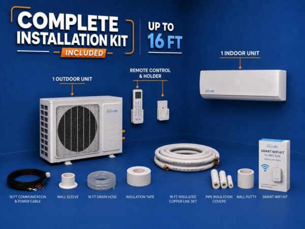 71S-26Dj5DL_2abfde07-4ec8-49c6-a0a5-326433d8255e AURA Mini Split Air Conditioner, Heat Pump, White, 24000 BTU