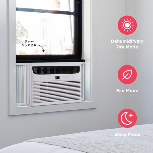 71U3mzsnX-L 12,000 BTU Window Air Conditioner with Remote Control, Cools Up to 550 Sq. Ft., Quiet Operation, Eco Mode