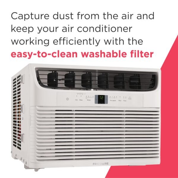 71fnuPyrhLL 12,000 BTU Window Air Conditioner with Remote Control, Cools Up to 550 Sq. Ft., Quiet Operation, Eco Mode