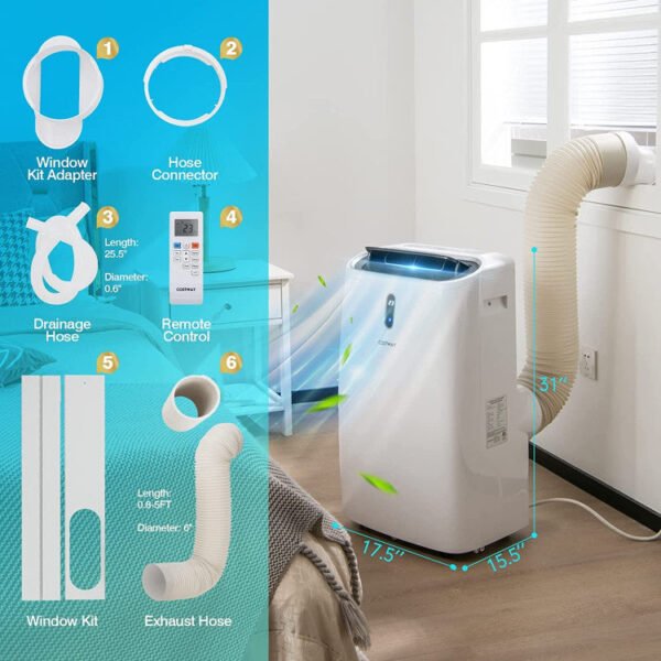 71oqmdd3exl._ac_sl1500 12000 BTU(Ashrae) Portable Air Conditioner with Smart App Control