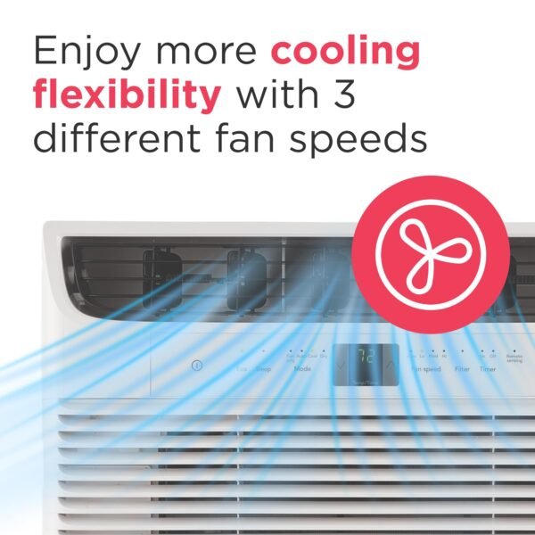 71rd1vMQJjL 8,000 BTU Window Air Conditioner with Remote Control, Cools Up to 350 Sq. Ft., Quiet Operation, Eco Mode