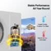 71rqoTABgaL 9000 BTU Mini Split AC/Heating System,19 SEER2 110/120V Energy Efficient Ductless Inverter System,Cools Up