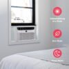 71tOWn2dXdL 6,000 BTU Window Air Conditioner with Remote Control, Cools Up to 250 Sq. Ft., Quiet Operation, Eco Mode