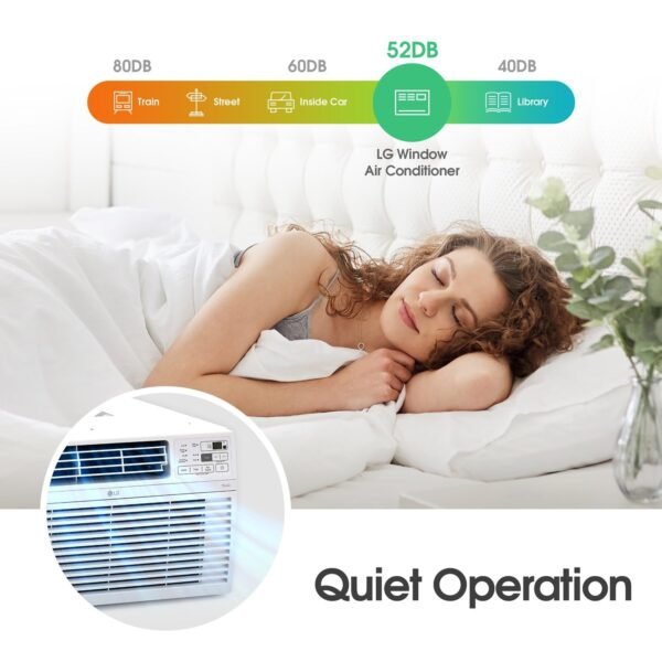 71vufeQ4EQL 8,000 Window Air Conditioner, 115V, 350 Sq.Ft. (14' x 25' Room Size), Quiet Operation, Electronic Control with Remote