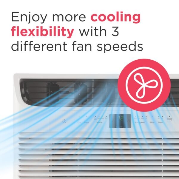 71z9vO1tjmL 6,000 BTU Window Air Conditioner with Remote Control, Cools Up to 250 Sq. Ft., Quiet Operation, Eco Mode