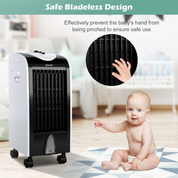 7_495_22 3-in-1 Portable Air Conditioner & Evaporative Air Cooler with Filter Knob for Indoor