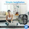 20 Inch Box Portable Floor Fan with 3 Speed Settings and Knob Control