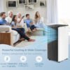 8000_BTU_Portable_Air_Conditioner_Black_and_White_47-4 10000 BTU(Ashrae) Portable Air Conditioner Cools 350 Sq.Ft with Dehumidifier