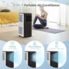 8000_BTU_Portable_Air_Conditioner_Black_and_White_47-5 10000 BTU(Ashrae) Portable Air Conditioner Cools 350 Sq.Ft with Dehumidifier
