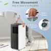 8000_BTU_Portable_Air_Conditioner_Black_and_White_47-8 10000 BTU(Ashrae) Portable Air Conditioner Cools 350 Sq.Ft with Dehumidifier