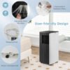8000_BTU_Portable_Air_Conditioner_Black_and_White_47-9 10000 BTU(Ashrae) Portable Air Conditioner Cools 350 Sq.Ft with Dehumidifier