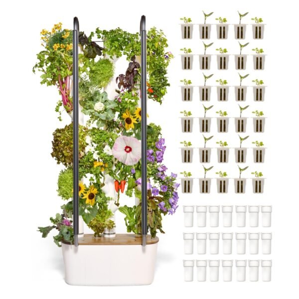 81-Iyqdv5LL Home 4 Vertical Hydroponics Growing System Kit - 30 Plants