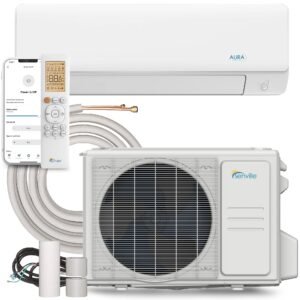810CPa0WhmL AURA Mini Split Air Conditioner, Heat Pump, White, 24000 BTU