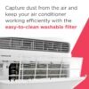 8,000 BTU Smart Window Air Conditioner with Wi-Fi, Cools Up to 350 Sq. Ft., Remote Control, Quiet Operation