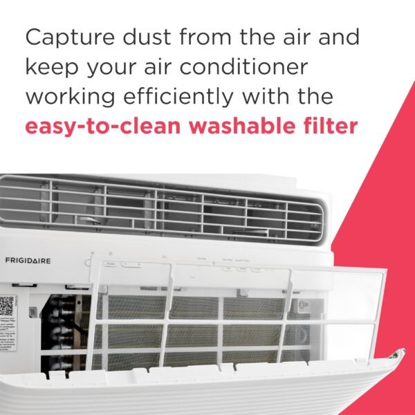 8,000 BTU Smart Window Air Conditioner with Wi-Fi, Cools Up to 350 Sq. Ft., Remote Control, Quiet Operation