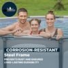 81JYzkEKZaL Steel Pro MAX 20 Foot x 52 Inch Round Above Ground Swimming Pool Set Outdoor Metal Frame Family Pool with Filter Pump