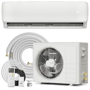 81QkKvb11NL 9000 BTU Mini Split AC/Heating System,19 SEER2 110/120V Energy Efficient Ductless Inverter System,Cools Up
