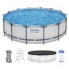 81T7q77XIAL Steel Pro MAX 20 Foot x 52 Inch Round Above Ground Swimming Pool Set Outdoor Metal Frame Family Pool with Filter Pump