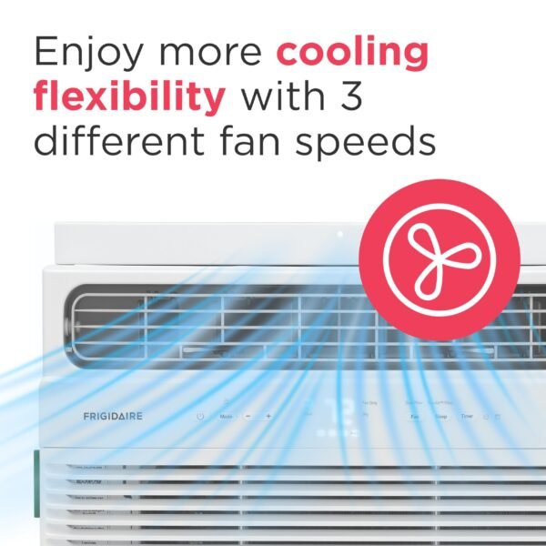 8,000 BTU Smart Window Air Conditioner with Wi-Fi, Cools Up to 350 Sq. Ft., Remote Control, Quiet Operation