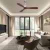 8_196_65 52 Inch Modern Brushed Nickel Finish Ceiling Fan with Remote Control