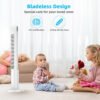 42 Inch 80 Degree Tower Fan with Smart Display Panel and Remote Control
