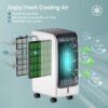 8_574_14 110V Portable Cooling Evaporative Fan with 3-Speed and 8H Timer Function